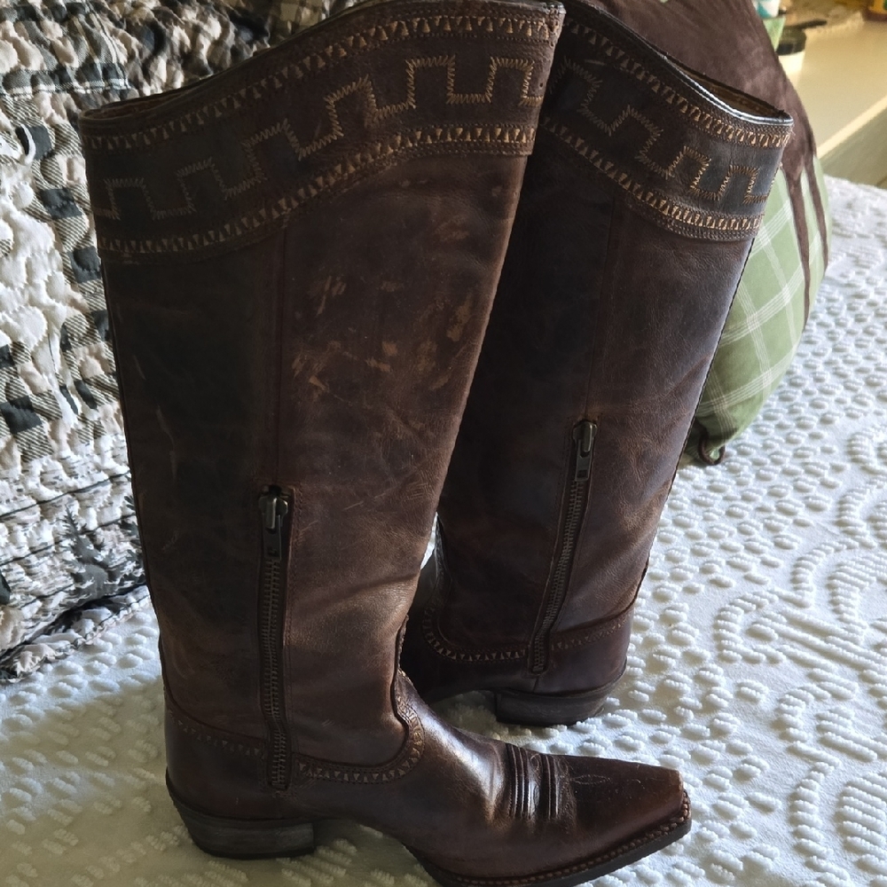 Ariat Dark Brown Over the Knee Boots - Picture 3 of 6